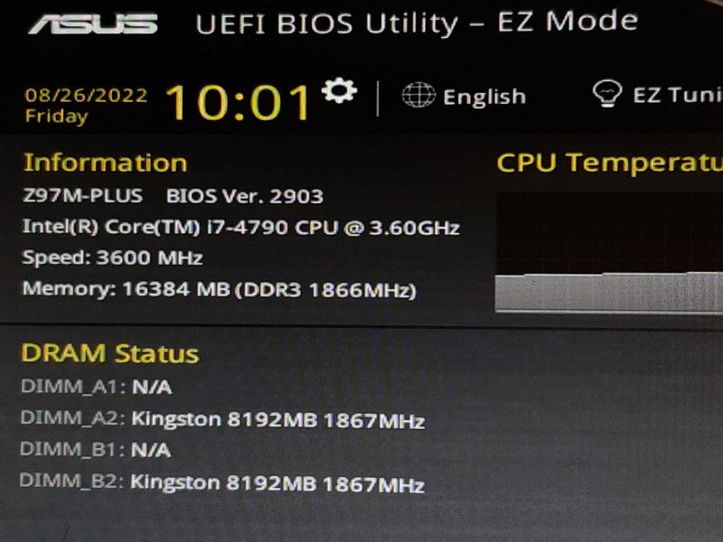 Custom PC ASUS Z97M-PLUS i7-4740 @ 3.6GHz 16GB RAM GT640 -No HDD +