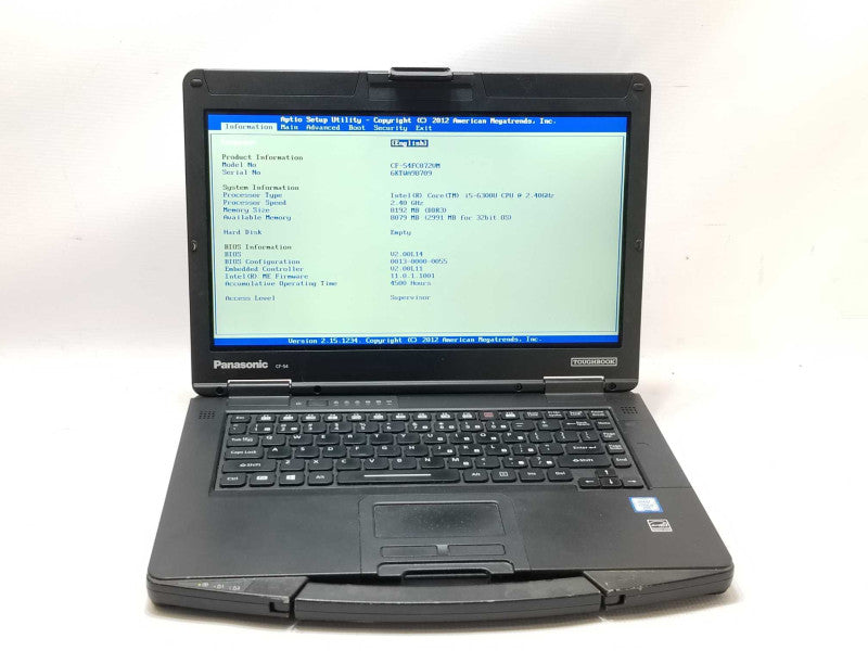 Panasonic Toughbook CF-54 Core i5-6300U 2.4GHz, 8GB, No HDD _