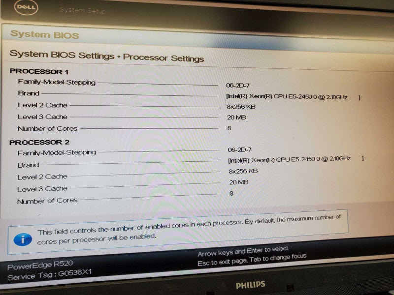 Dell PowerEdge R520 2x Xeon E5-2450 @ 2.1GHz 128GB RAM - NO RAID/Caddies/HDD (