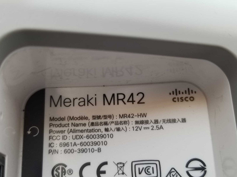 Cisco Meraki MR42 Cloud Managed Wireless Access Point - Unclaimed MR42-HW _