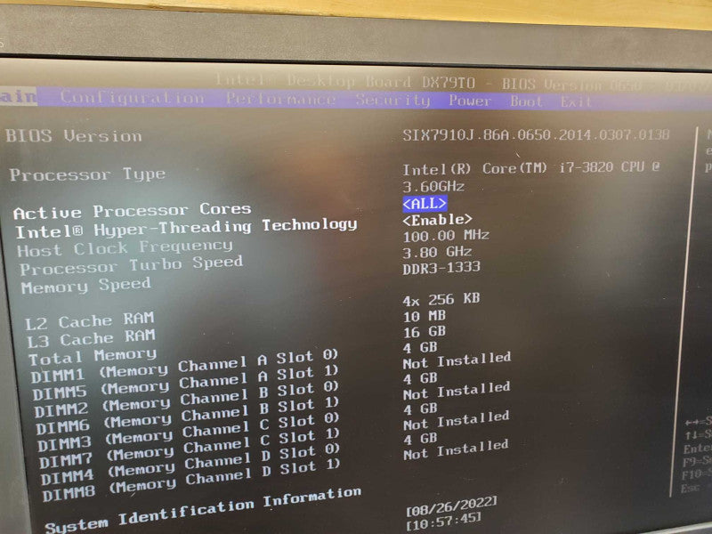 Custom PC DX79T0 Core i7-3820 @ 3.6 GHz 16GB DDR3 GT640 2GB No HDD (