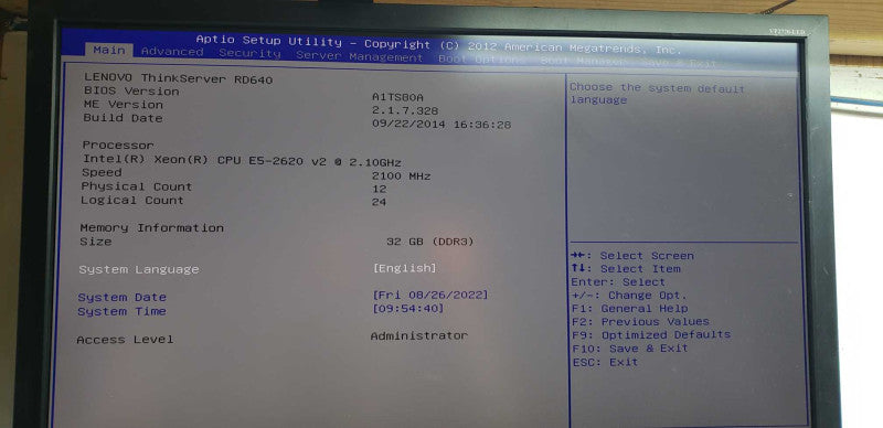 Lenovo thinkserver RD640 Xeon E5-2620 V2 @ 2.10ghz / 32gb ram / see notes #