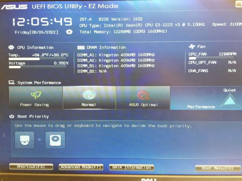 Custom Asus Workstation, Xeon E3-1220v3 3.1GHz, 12GB DDR3, 2x 2TB + 1x 1TB HDD _