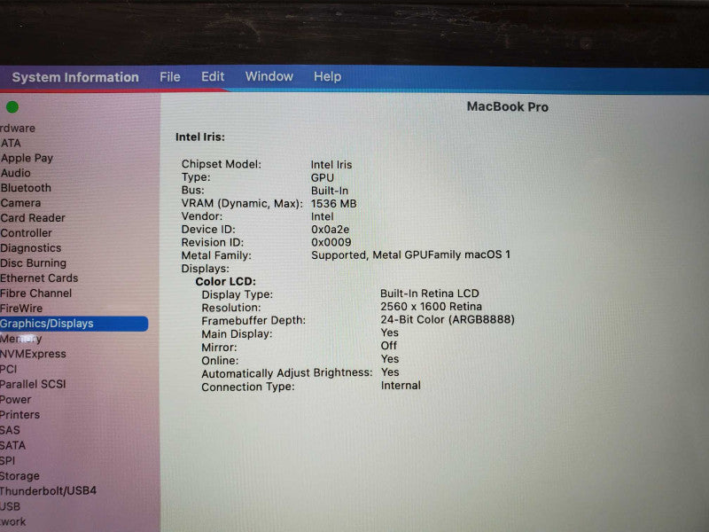 Apple MacBook Pro 2015 13\\" Retina i7-4578U @ 3.0 GHz 16GB DDR3 250GB SSD *READ* (