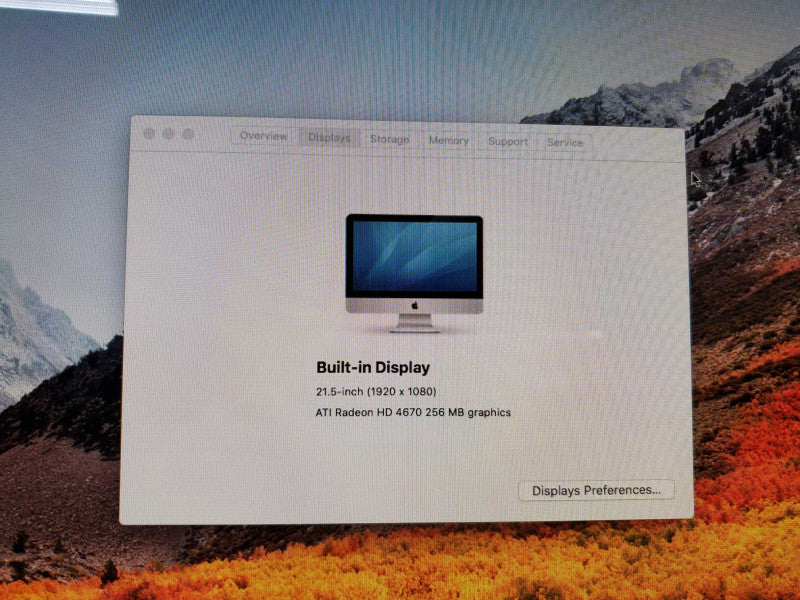 Apple iMac 21.5\\" M.2010 A1311 i3-540 @3.06GHz 4GB 500GB HD 4670 )