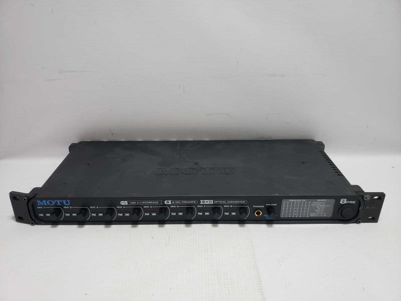MOTU 8pre 16x12 USB Audio Interface and Optical Expander with 8 Mic Inputs [
