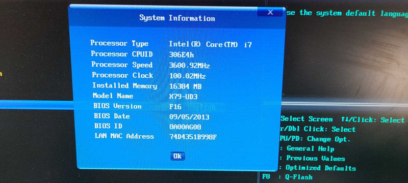 Custom PC Gigabyte X79-UD3 I7-4930K 3.8Ghz 16GB RAM Asus AMD Radeon EAH5450 $