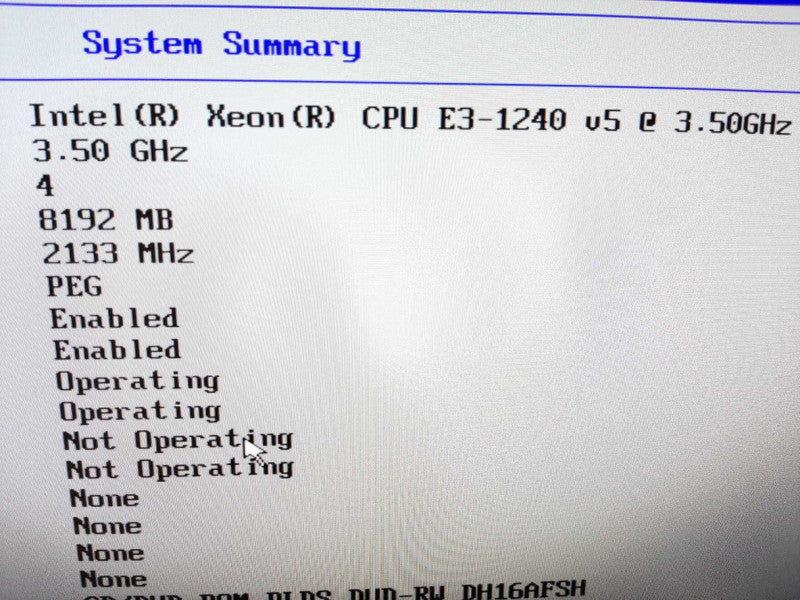 Lenovo ThinkStation P310, Xeon E3-1245v5 3.50GHz QC/8GB, Quadro K620, NO HDDs ~