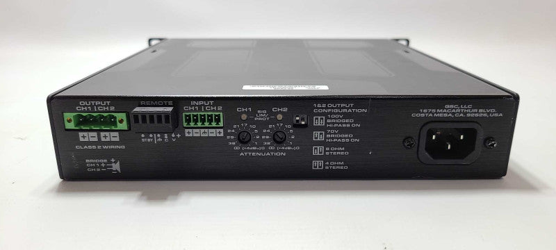 QSC SPA2-60 2-Channel Compact 60w Power Amplifier $