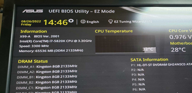 custom PC i7-5820k @ 3.30ghz / 65gb ram / Radeon R7 240 LP GPU #