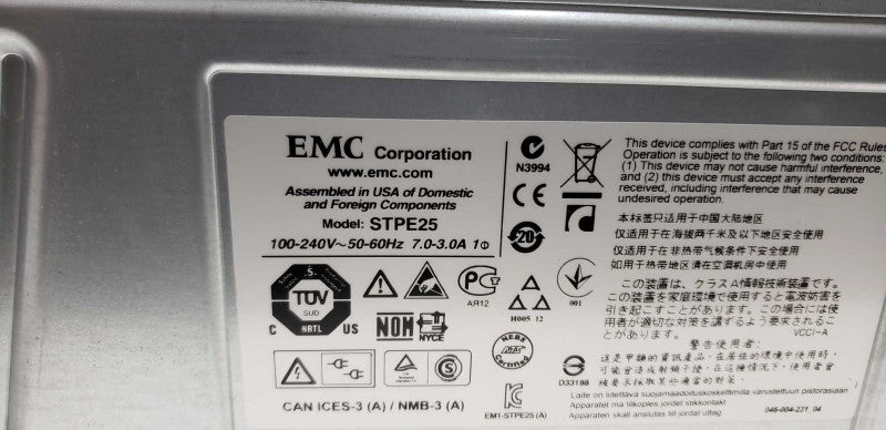 EMC STPE25 Drive enclosure / 2x controllers 6gbps / 2x PSU / 2x Gbe modules  #