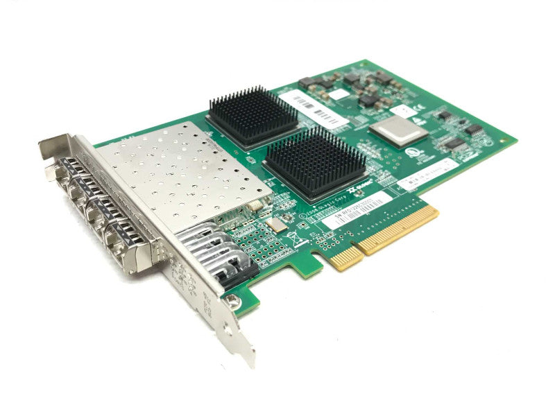 QLOGIC PX4810402-06 QLE2564 PCI-e Card w/ 4x FTLF8528P3BCV-QL +