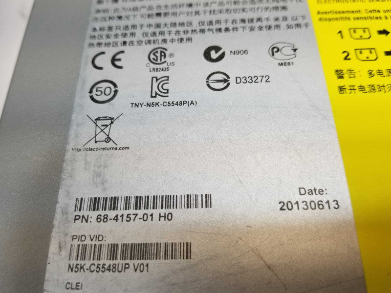 Cisco Nexus Switch N5K-C5548UP V01 With 2x PSU, Read _