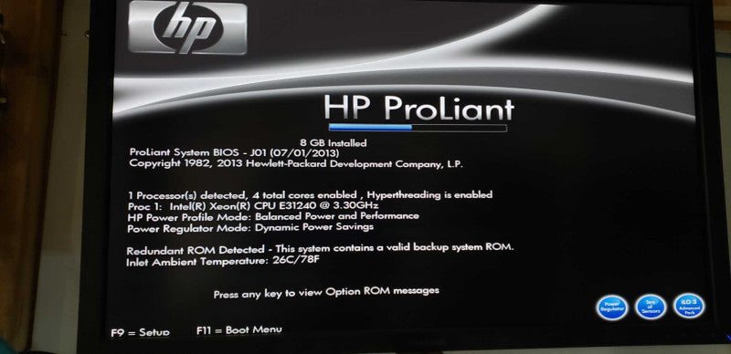 HP proliant ML110 G7 Xeon E3-1240 @ 3.30ghz / 8gb ram / see notes #