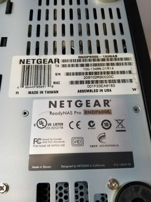 Netgear ReadyNAS Pro RNDP600E 6-Bay Network Storage Server , Powers on, AS-IS _
