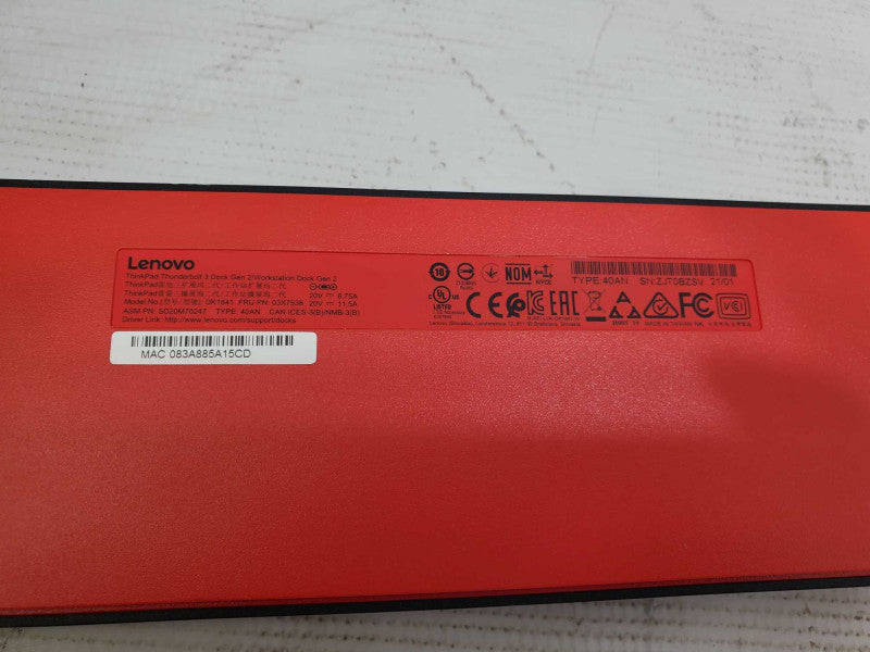 Lenovo ThinkPad Thunderbolt 3 Workstation Dock Gen 2  Model DK1841 )