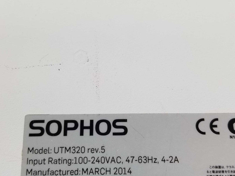 Sophos UTM 320 8-port Gig Firewall Security Appliance, Powers on, AS-IS, SEE _