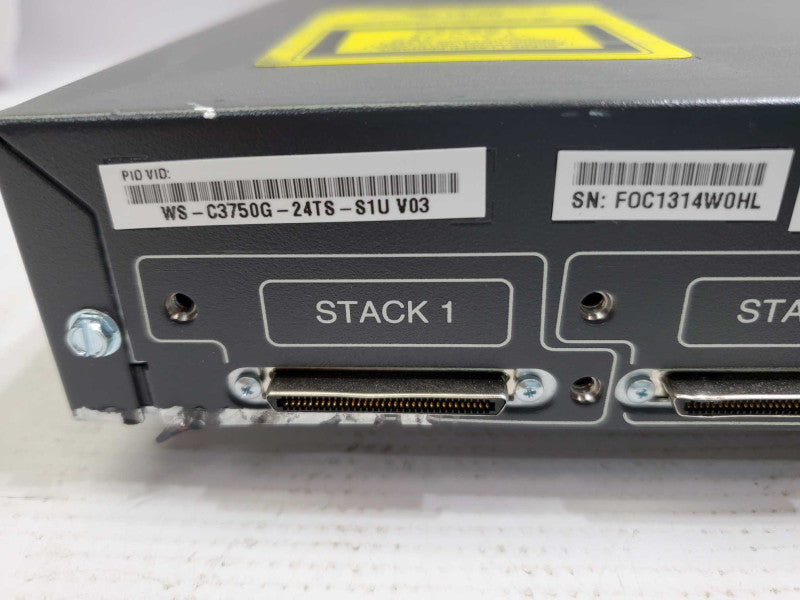 Cisco WS-C3750G-24TS-S1U V03 24 -Port Layer 3 Gigabit Ethernet Switch_Reset  )