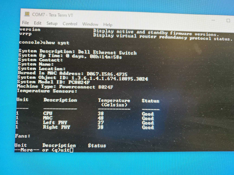 DELL PowerConnect 8024F 24x 10Gb Ethernet Port  Layer 3 Switch w/ 2xPSU )