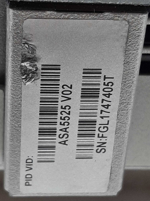 Cisco ASA5525-X ASA5525-K9 Security Appliance Firewall, No Drives, FACTORY RESET ~