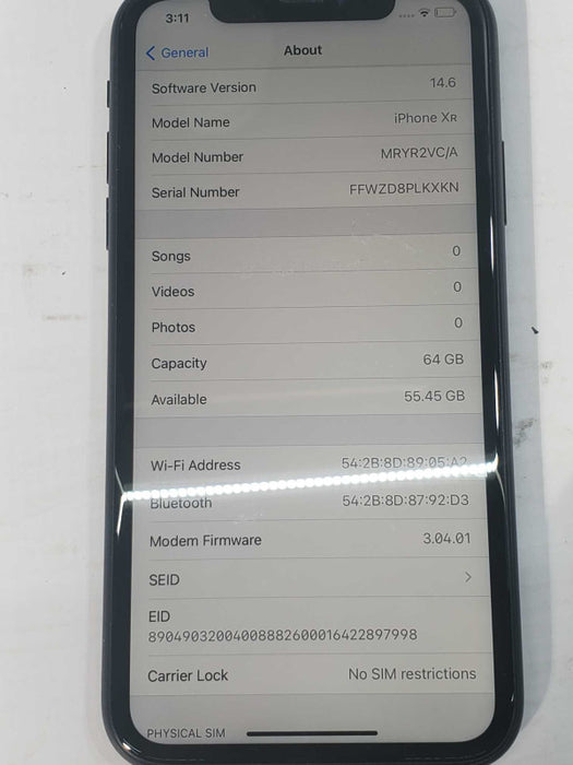 Apple iPhone XR 64GB Carrier Unlocked |