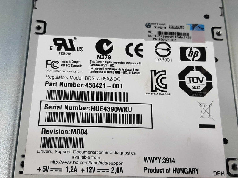 HP Q1587B 693414-001 DAT160 80/160 GB Internal SAS Tape Drive Q1587A 450421-00 ~