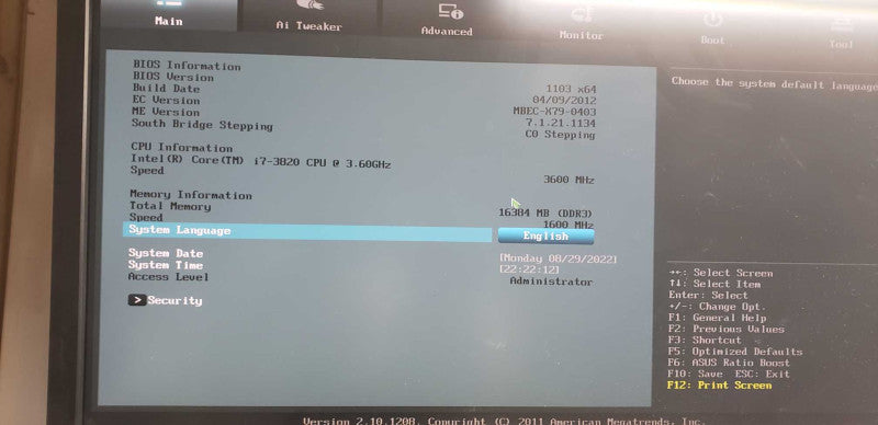 custom PC i7-3820 @ 3.60ghz / 16gb ram / AMD firePro W5000 GPU Asus BT go 3.0 #