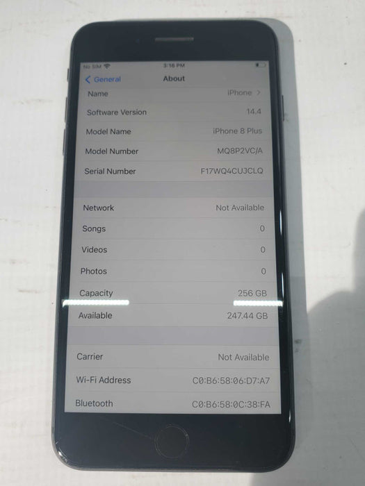 Apple iPhone 8 Plus 256GB Carrier Unlocked |