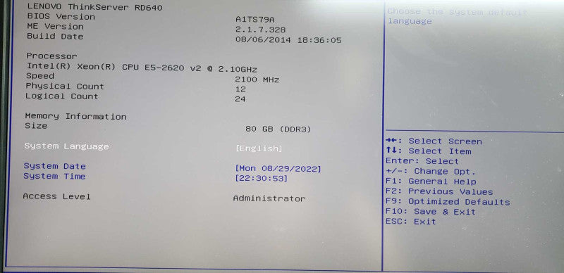 lenovo thinkserver RD640 2x Xeon E5-2620 V2 @ 2.10ghz / 80gb ram / see notes #