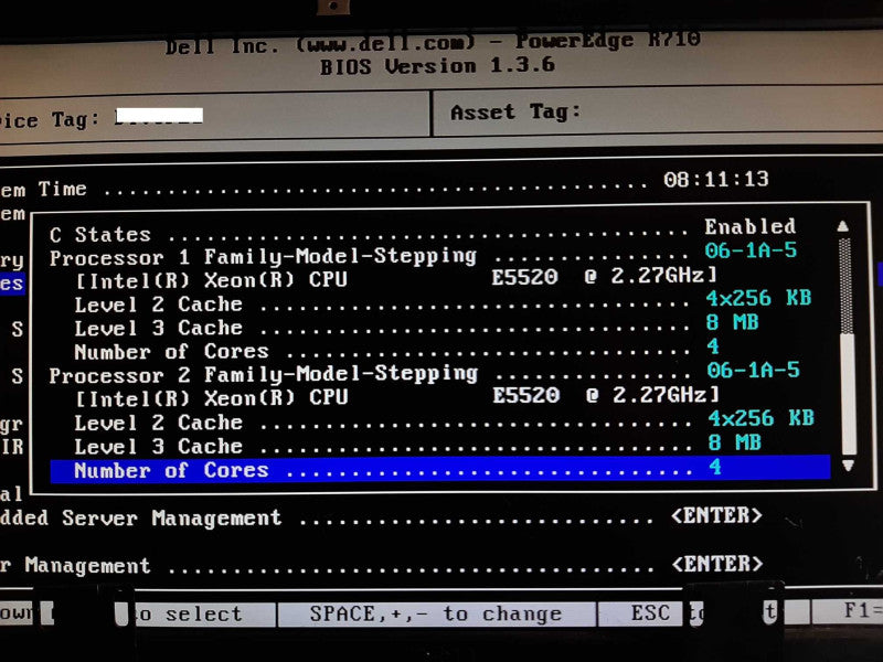 Dell PowerEdge R710 2x Xeon E5520 @ 2.27GHz 16GB RAM -No HDD/Caddies +