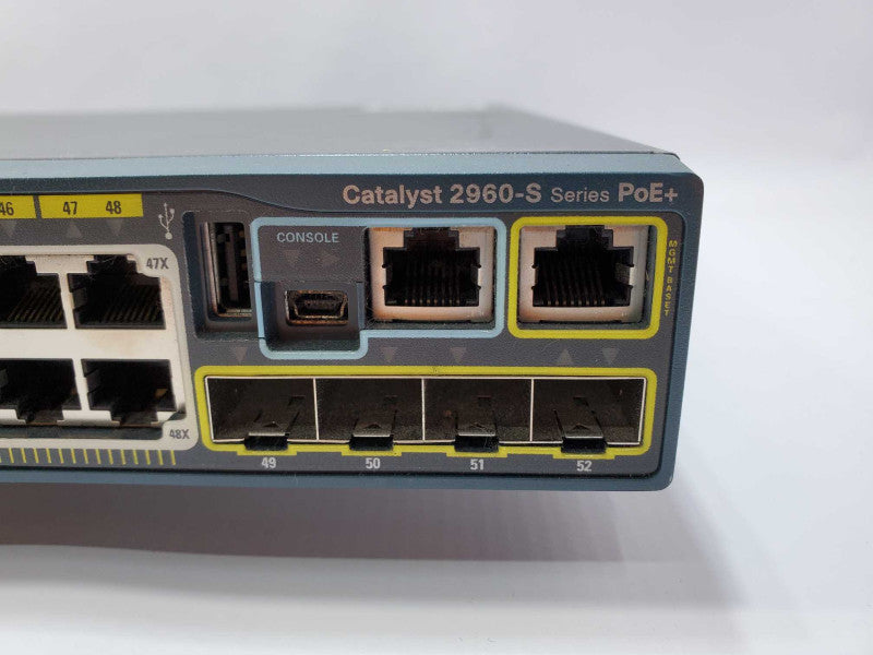 Cisco WS-C2960S-48FPS-L Catalyst 2960-S 48-Port PoE+ Network Switch (