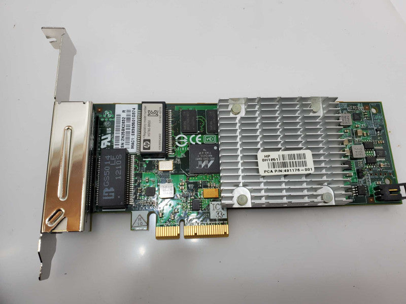 HP NC375T PCI-E 4 Port Gigabit Ethernet Server Adapter 491176-001 539931-001 )