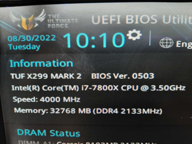 ASUS TUF X299 MARK 2 LGA2066, i7 7800X Skylake Extreme 3.5Ghz/32GB ~