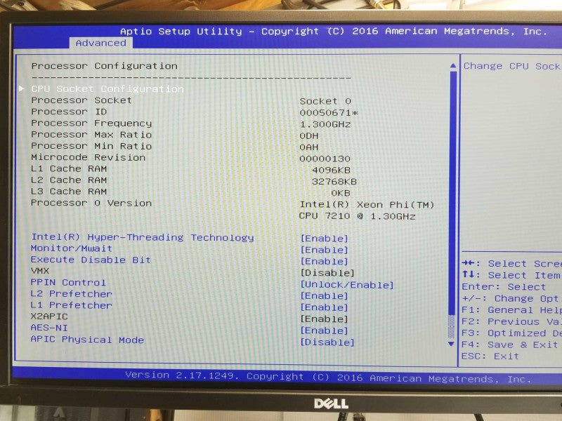 Custom Supermicro K1SPE WS, Xeon PHI 7210 1.3GHz 64C, 32GB DDR4,  _