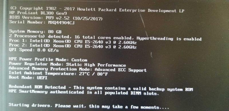 HP ProLiant DL380 G9 Server 2x E5-2640 V3 2.6GHz=