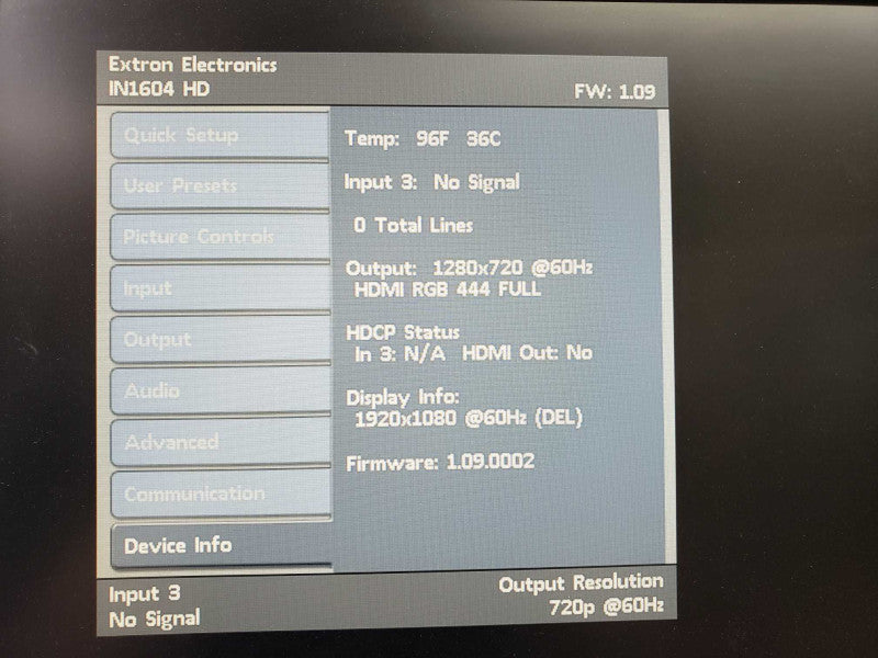 Extron IN1604 DTP Four Input HDCP-Compliant Scaler [