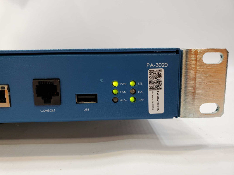 Paloalto PA-3020 Networks Security Appliance with Brackets (