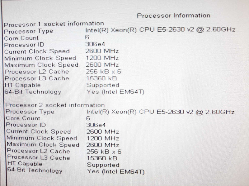 Dell Precision T7610, 2x Xeon E5-2630v2 2.6GHz 6C/192Gb, Quadro K2000 NO HDDs ~