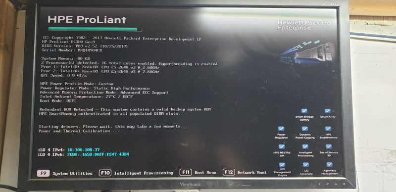 HP proliant DL380 G9 2x Xeon E5-2640 V3 @ 2.60ghz / 80gb ram /  #