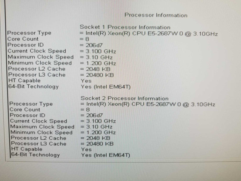 Dell Precision T7600 WS  2x Xeon e5-2687W 3.10Ghz 32 GB DDR3 4x 3.5\\" Trays _