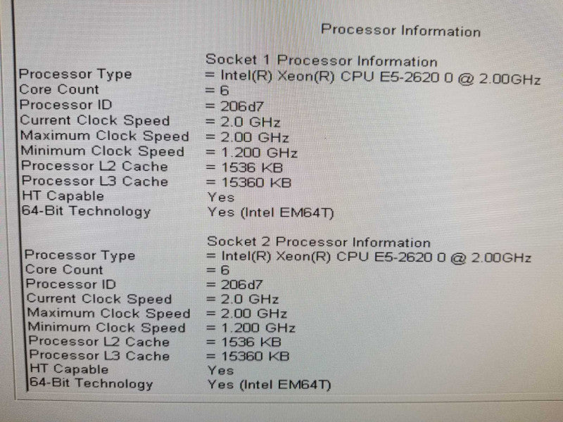 Dell Precision T7600 WS  2x Xeon E5-2620 2.00GHZ  32GB DDR3  Quadro 600 _