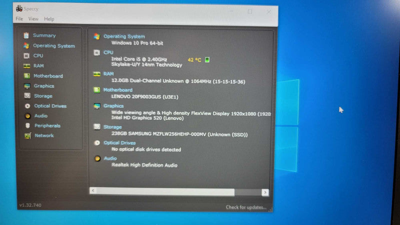 Lenovo ThinkPad T460s with i5-6300U 12GB RAM & 256GB SSD Storage  -
