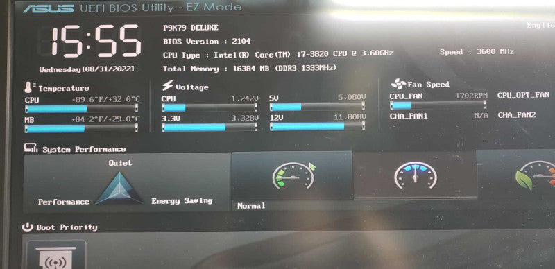 custom PC i7-3820 @ 3.60ghz / 16gb ram / quadro FX 3800 / P9X79 Deluxe Mobo #