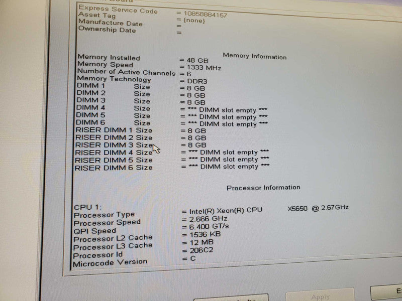 Dell Precision T7500 2x Xeon X5650 @2.67GHz 48GB DDR3 SAS1068E-IR FX 5800 )