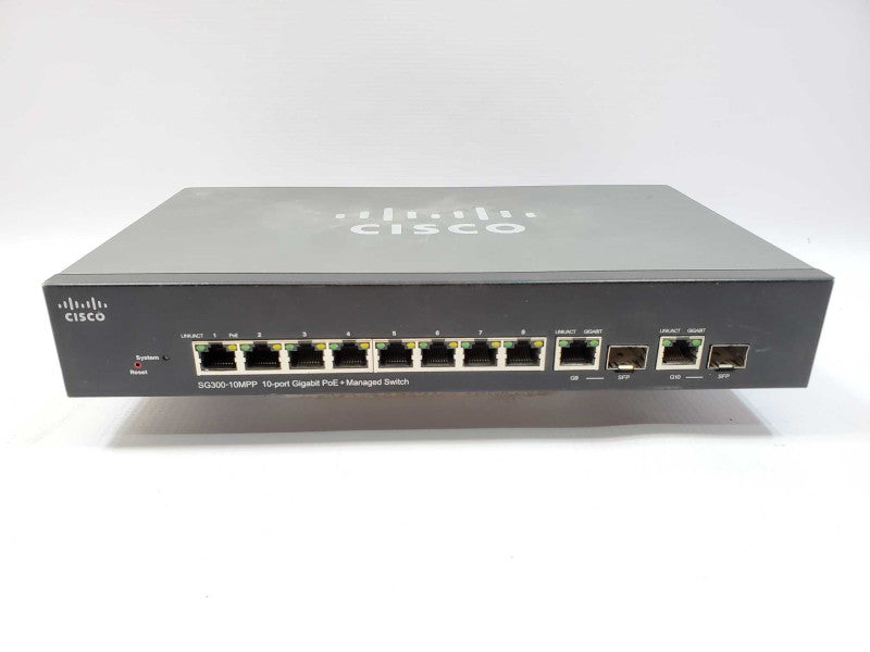 Cisco SG300-10MPP 10-Ports Gigabit PoE SFP *AS IS* (