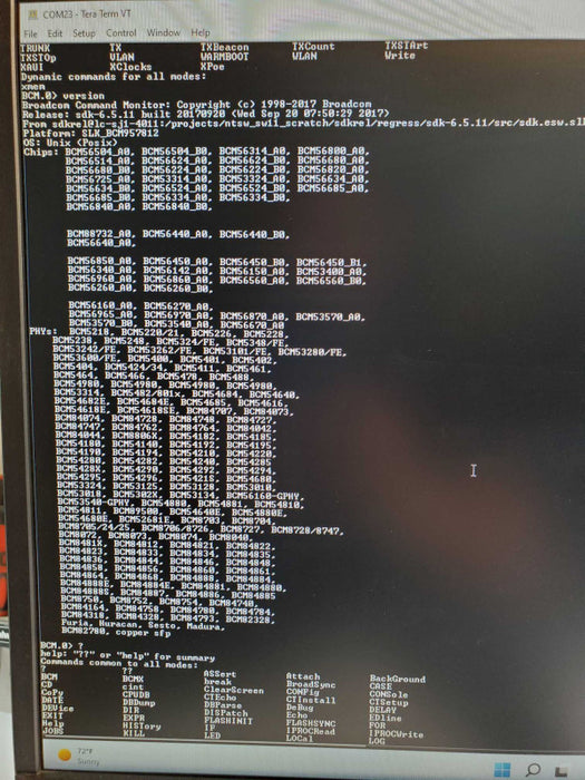 Broadcom 32-Port 100G QSFP ports and 2x 10G Ports, Requires factory reset _