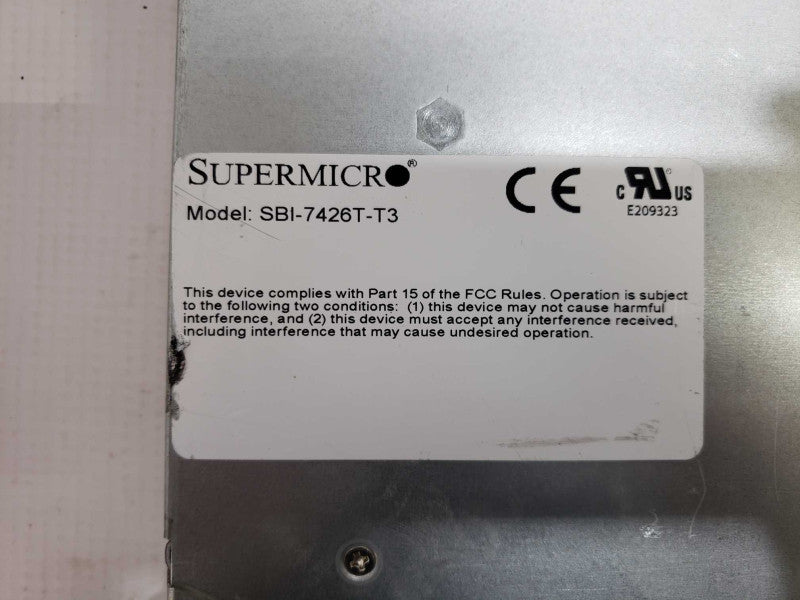 SUPERMICRO SBI-7426T-T3 BLADE No CPU No RAM No HDD [