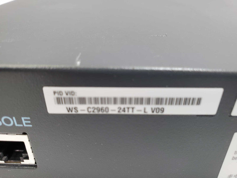 Cisco Catalyst 2960 Series WS-C2960-24TT-L 24-Port Ethernet Switch_Reset )