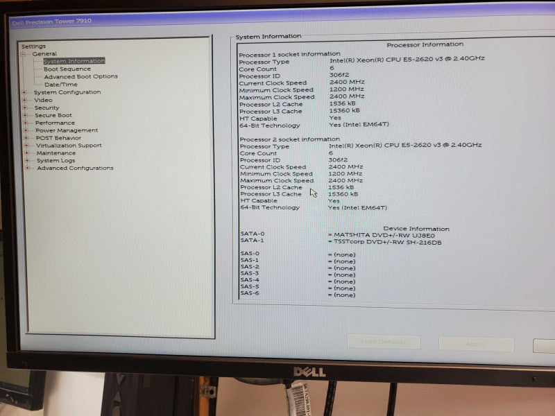 Dell Precision Tower 7910 WS 2x Xeon E5-2620 v3 2.40GHZ 16GB DDR4 Quadro K2200 _