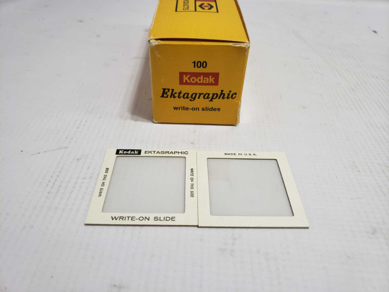 100 Vintage Blank Kodak Ektagraphic Write-On Slides AV440 [
